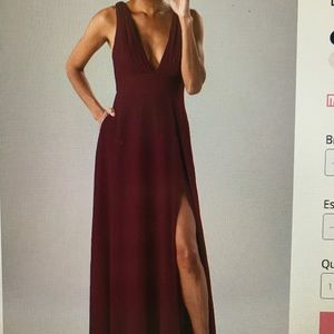 Burgundy bridesmaid dress
